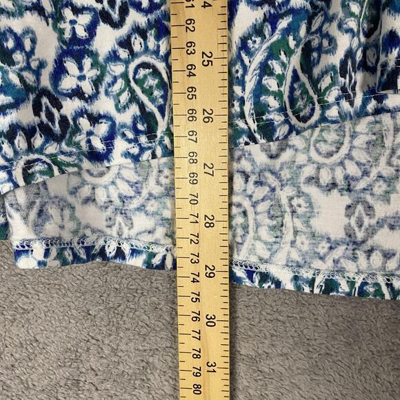 Pure Jill Shirt Womens 3XL Paisley Scoop Neck Pima Tee Top Relaxed Cozy Comfy - Picture 6 of 8